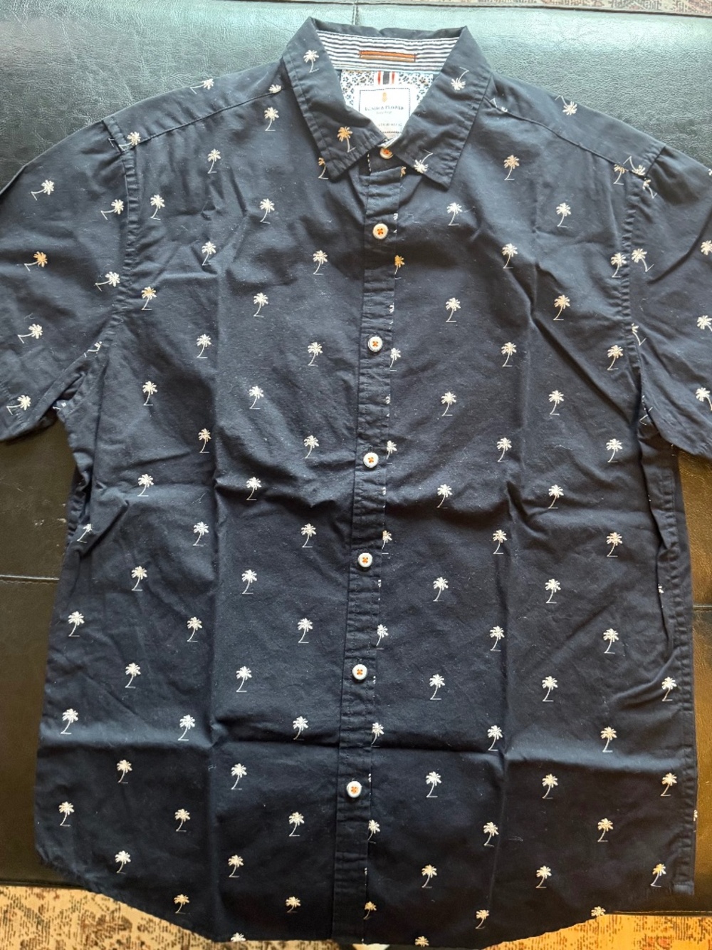 Denim & Flower Mens Short-sleeve Button-down
